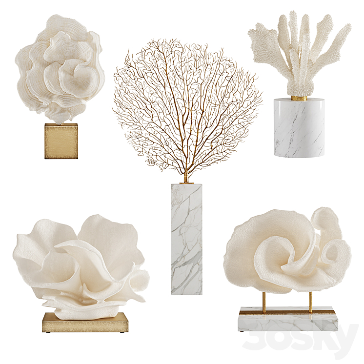 Coral Set 5 3DS Max Model - thumbnail 1