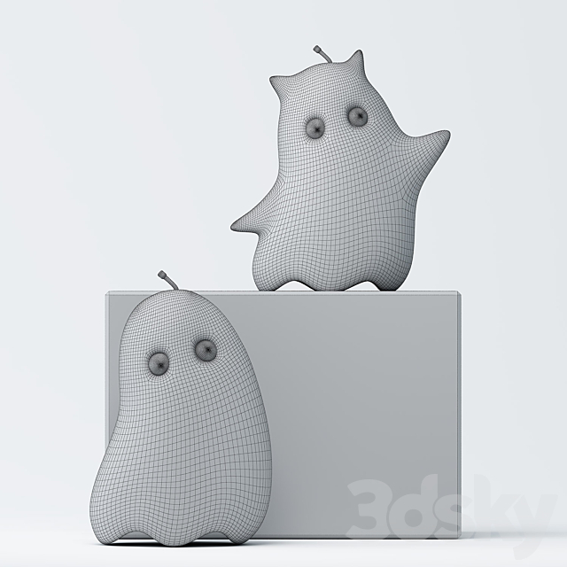 cute ghost 3DS Max Model - thumbnail 2