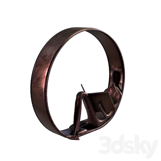 Danya B Encircled Reader Iron Sculpture 3ds Max - thumbnail 2