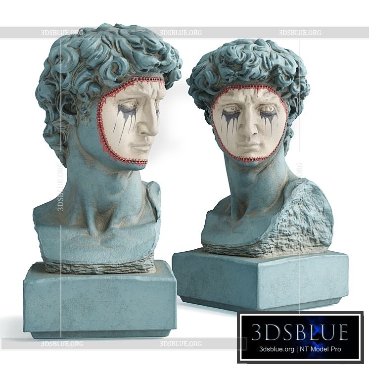 David Michelangelo masked bust 3DS Max - thumbnail 3