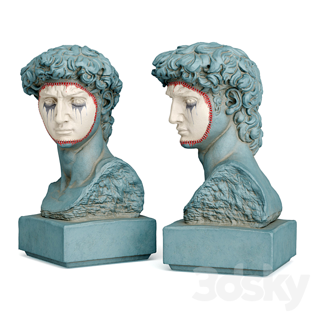 David Michelangelo masked bust 3DSMax File - thumbnail 3