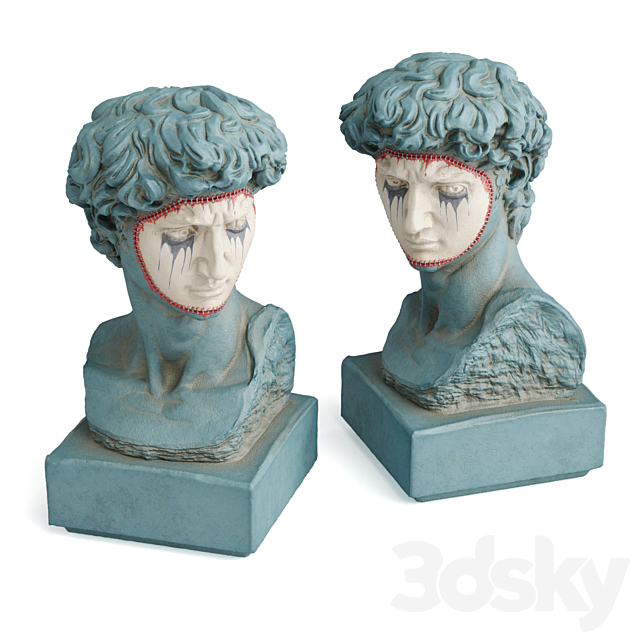 David Michelangelo masked bust 3DSMax File - thumbnail 4