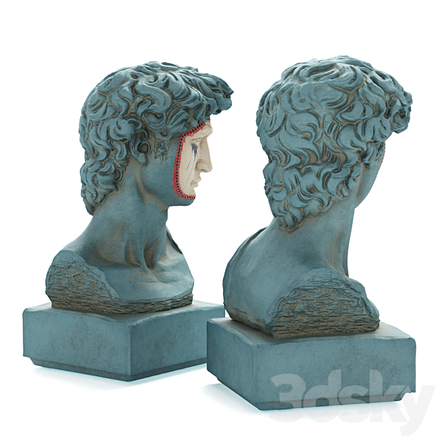 David Michelangelo masked bust 3DSMax File - thumbnail 5