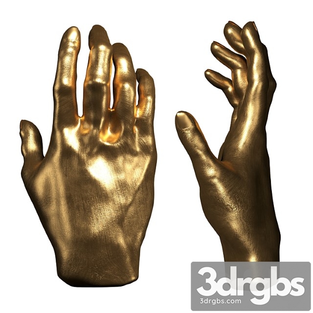 Deco object mano gold kare - thumbnail 1