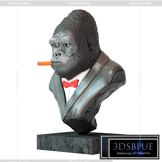 Deco object smoking gorilla 3DS Max - thumbnail 3