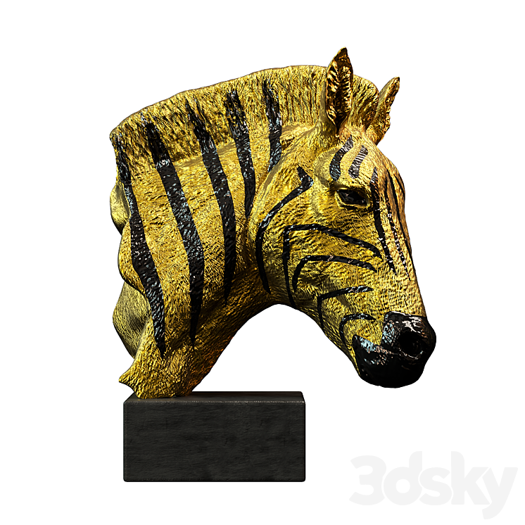 Deco Object Zebra Gold 3DS Max - thumbnail 1