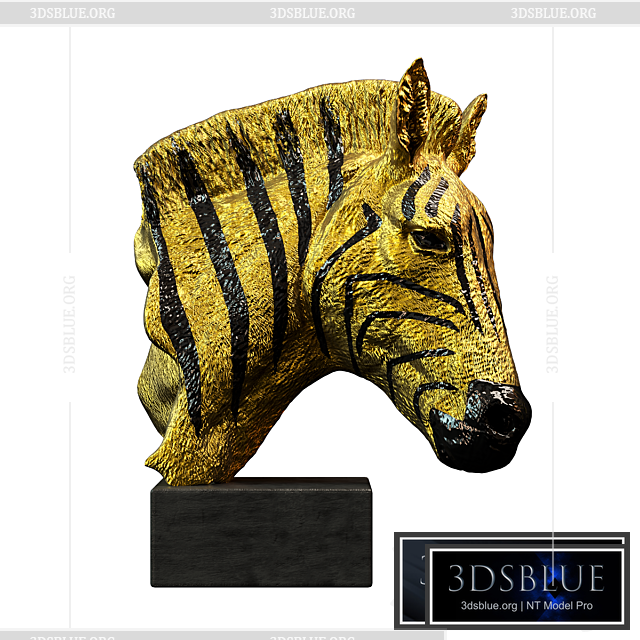 Deco Object Zebra Gold 3DS Max - thumbnail 3