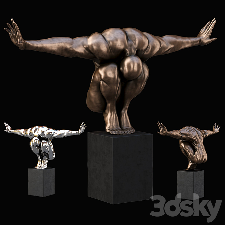 Decorative sculpture Athlete 3DS Max - thumbnail 1