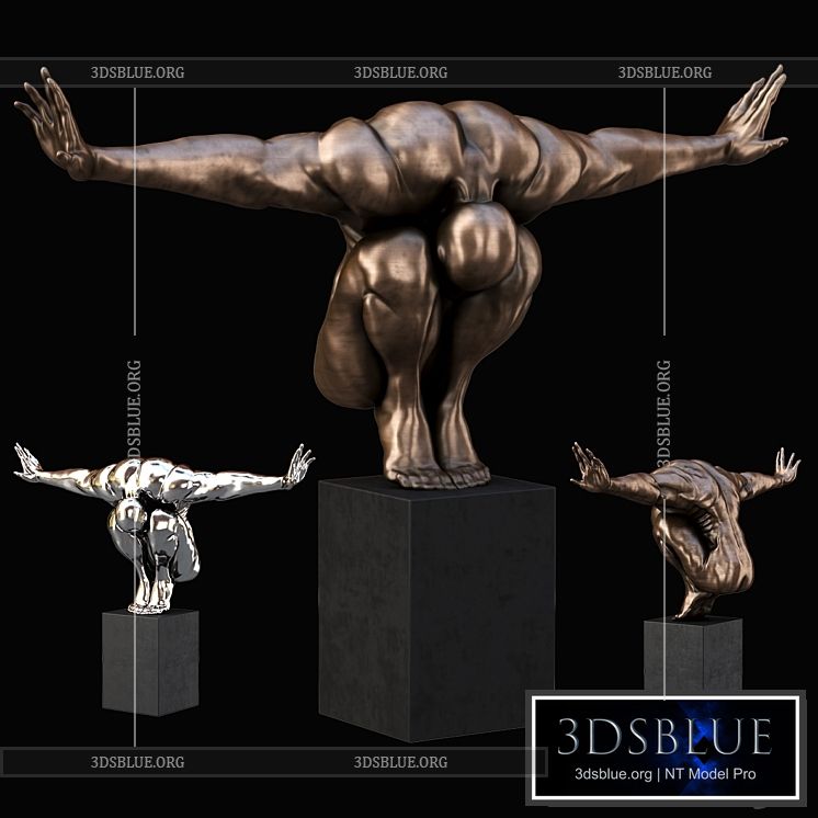 Decorative sculpture Athlete 3DS Max - thumbnail 3