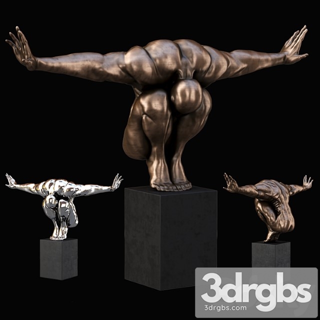 Decorative Sculpture Athlete Dekorativnaia Statuetka Atlet 3dsmax Download - thumbnail 1