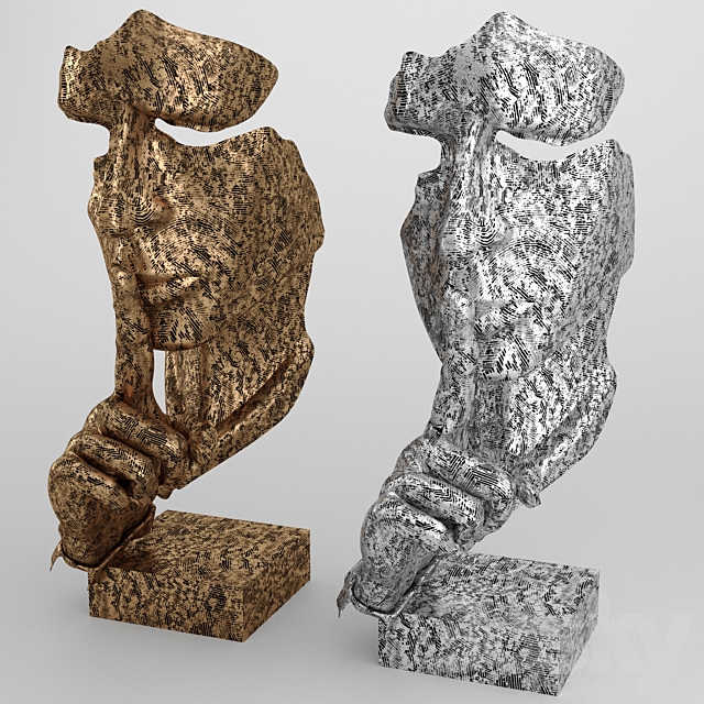 Decorative sculpture of the head 3ds Max - thumbnail 2