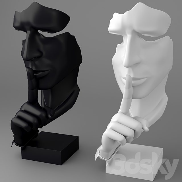 Decorative sculpture of the head 3ds Max - thumbnail 3