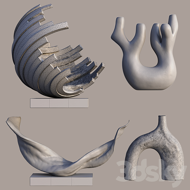 Decorative Sculptures 1 3DS Max Model - thumbnail 2