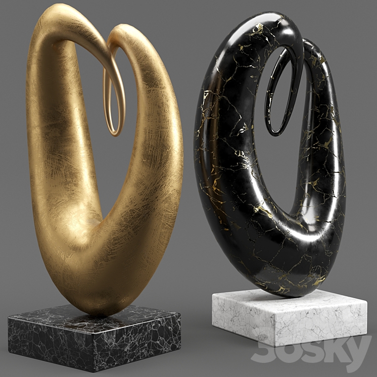 Decorative Set Vol.01: Abstract Sculptures 3DS Max - thumbnail 2