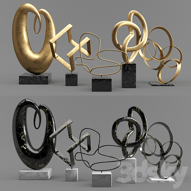 Decorative Set Vol.01: Abstract Sculptures 3DSMax File - thumbnail 1