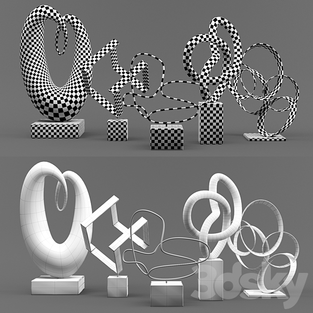 Decorative Set Vol.01: Abstract Sculptures 3DSMax File - thumbnail 3