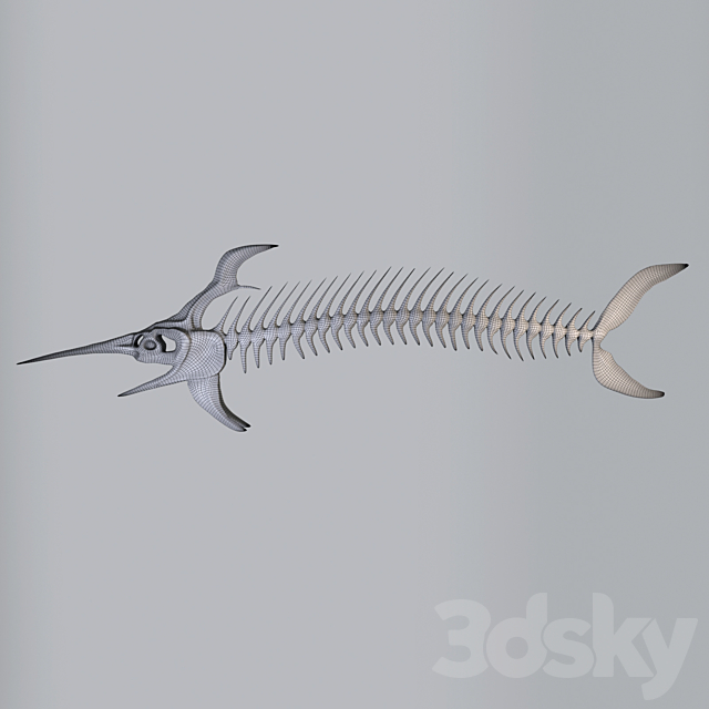 Decorative skeleton of fish 3DS Max Model - thumbnail 3