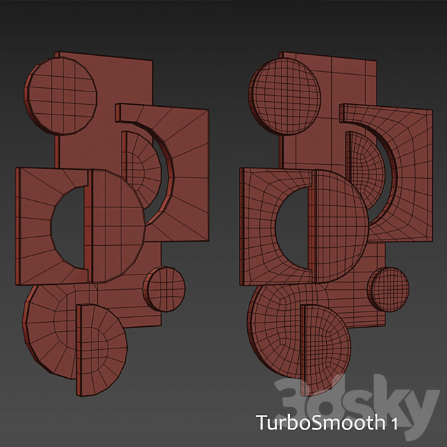 Decorative Wall Art 3ds Max - thumbnail 2