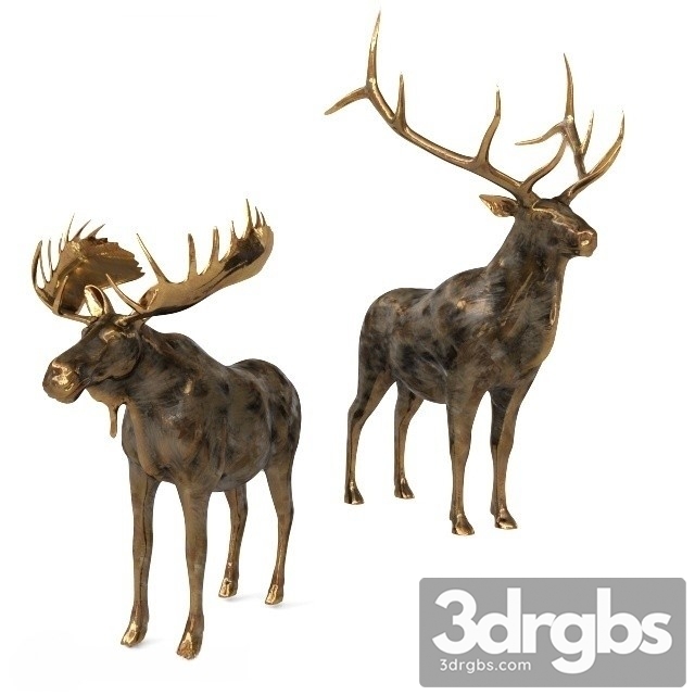 Deer And Elk 3dsmax Download - thumbnail 1