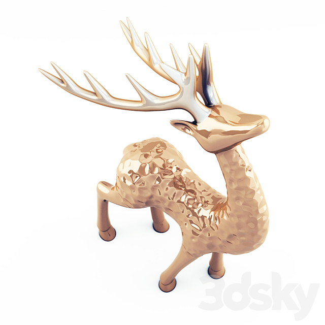 Deer statuette 3DSMax File - thumbnail 3