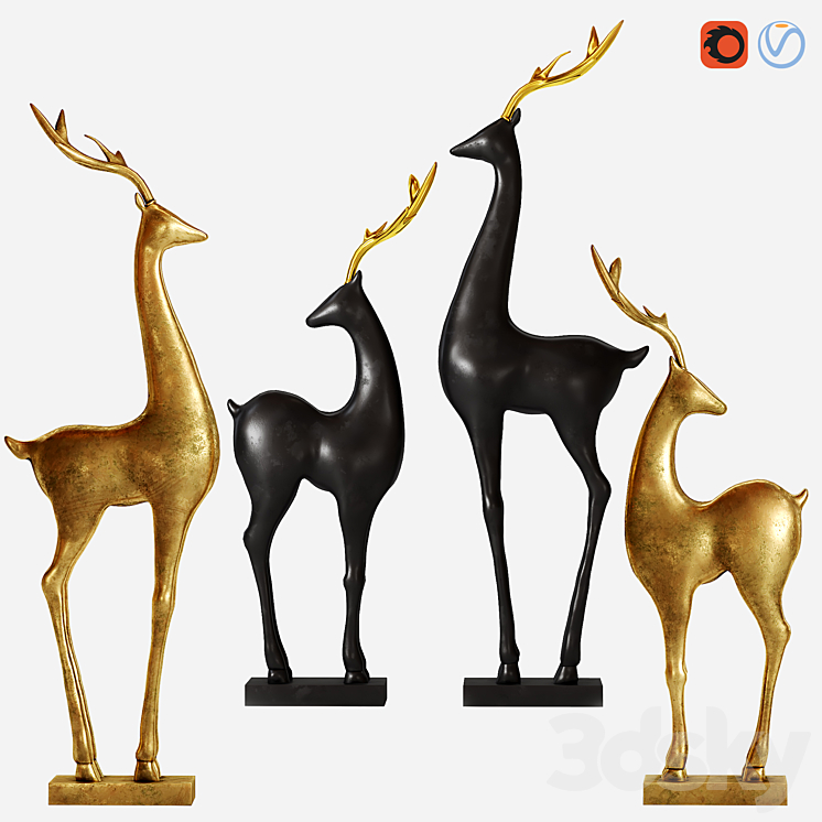 Deer_statue 3DS Max - thumbnail 1