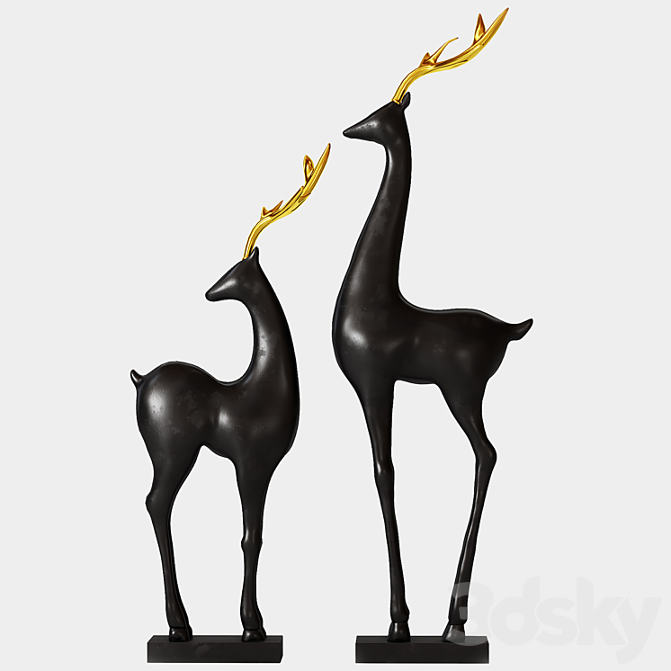 Deer_statue 3DS Max - thumbnail 2