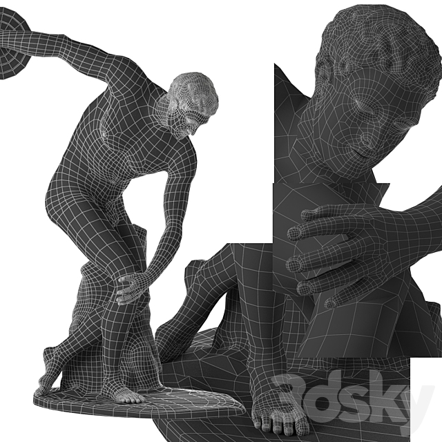 Discobolus of Myron 3ds Max - thumbnail 2