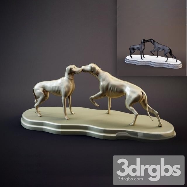 Dog Sculpture 2 3dsmax Download - thumbnail 1