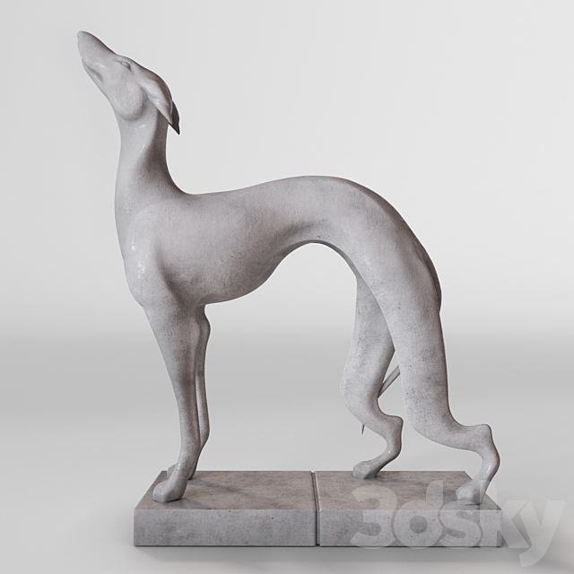 Dog statue 3DSMax File - thumbnail 1