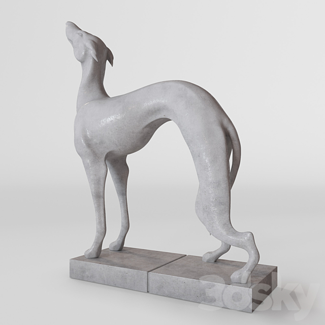 Dog statue 3DSMax File - thumbnail 2