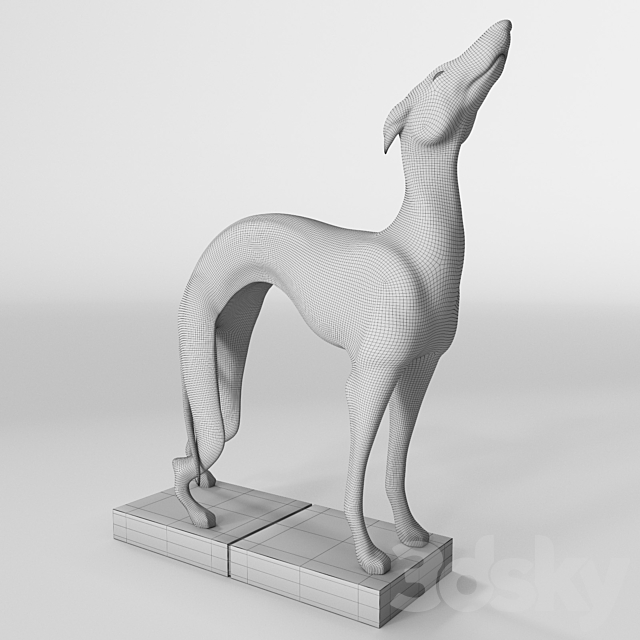 Dog statue 3DSMax File - thumbnail 3