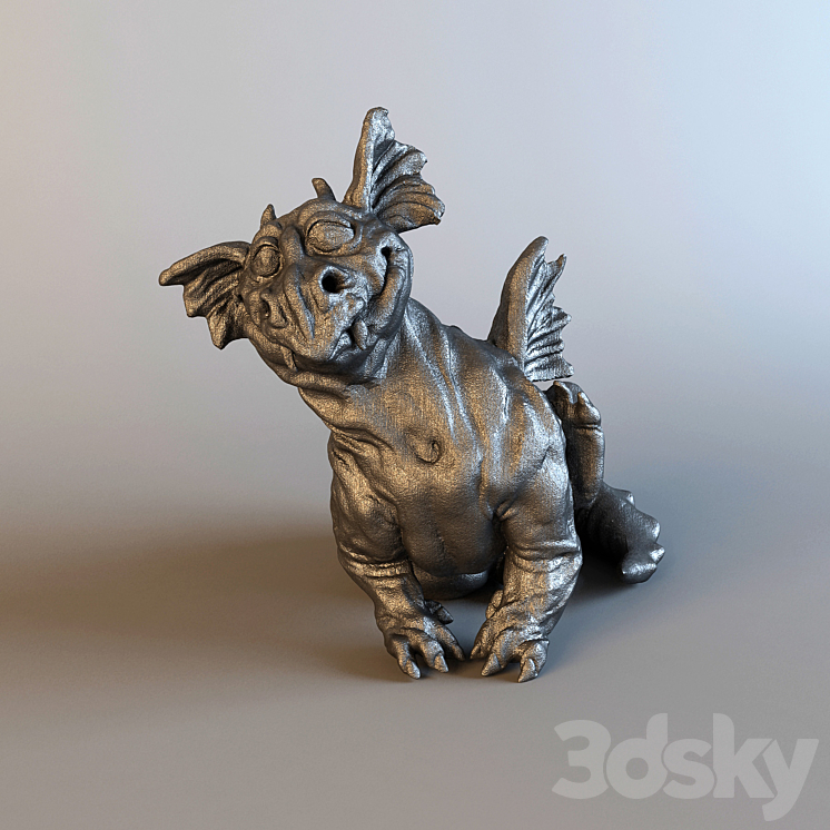 Dragon statuette 3DS Max - thumbnail 1