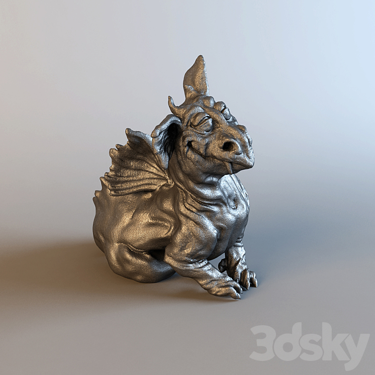 Dragon statuette 3DS Max - thumbnail 2