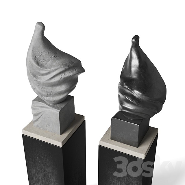 dress figure sculpture 3ds Max - thumbnail 3