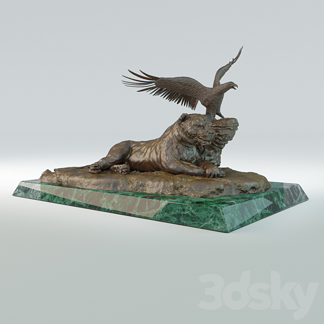 Eagle and Tiger 3ds Max - thumbnail 1