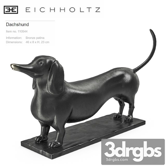 Eichholtz dachshund 3dsmax Download - thumbnail 1