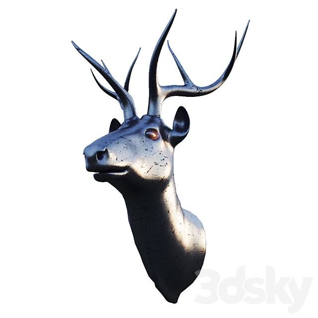 Eichholtz deer wall decor 3ds Max - thumbnail 1