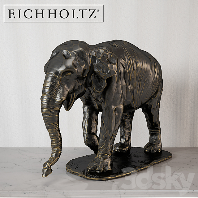 Eichholtz Elephant Bronze 3DSMax File - thumbnail 2