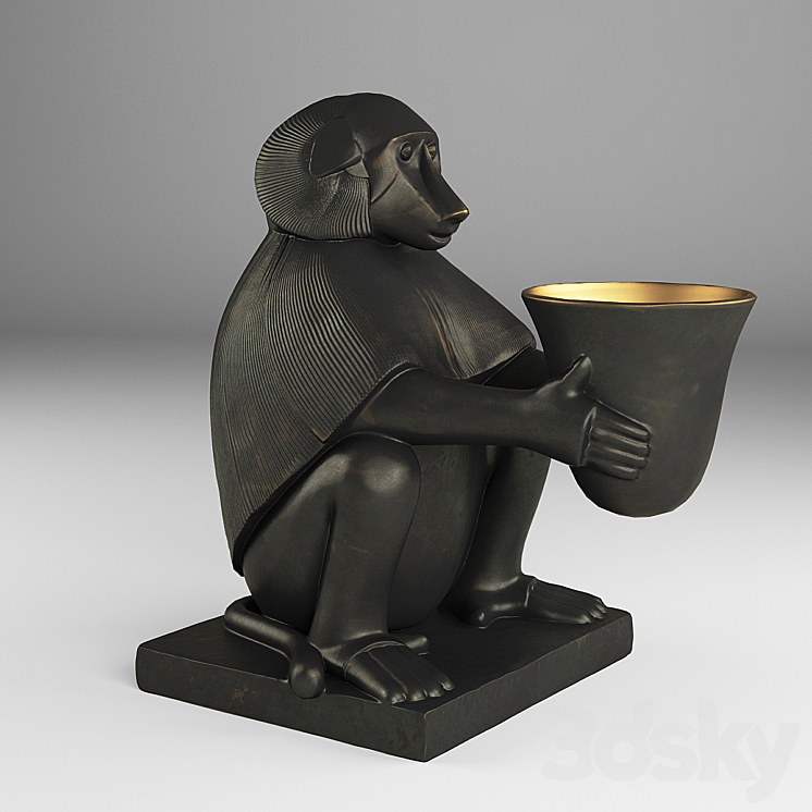 Eichholtz Monkey With Light Art Deco 3DS Max - thumbnail 1