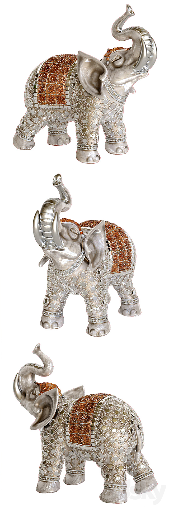 Elephant figurine. Elephant 3DS Max Model - thumbnail 2