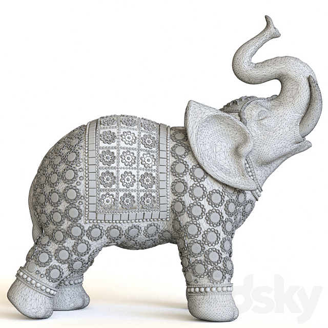 Elephant figurine. Elephant 3DS Max Model - thumbnail 3