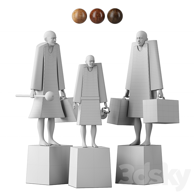 Family sculptures 3DSMax File - thumbnail 4