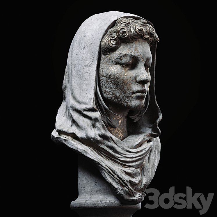 Female Statue 3DS Max Model - thumbnail 1