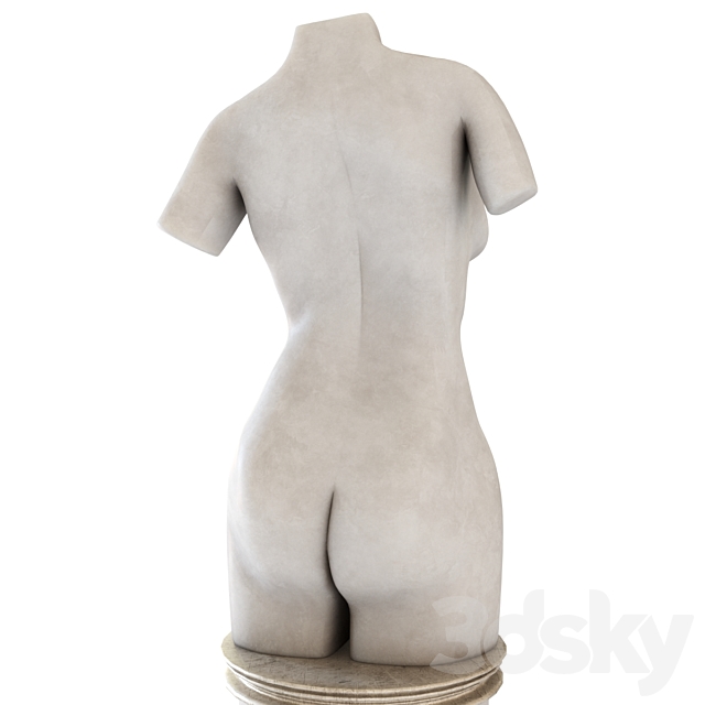 Female Torse Sculpture 3DSMax File - thumbnail 5