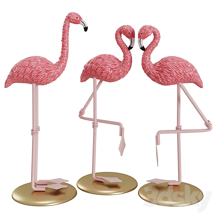 Figurine _flamingo 3DS Max - thumbnail 1