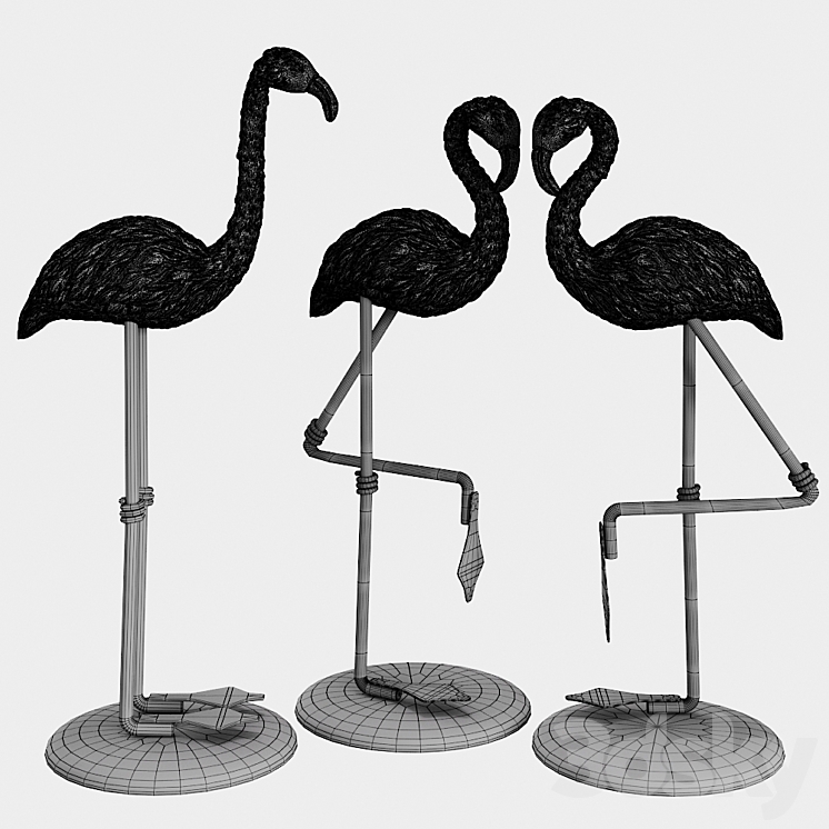 Figurine _flamingo 3DS Max - thumbnail 2