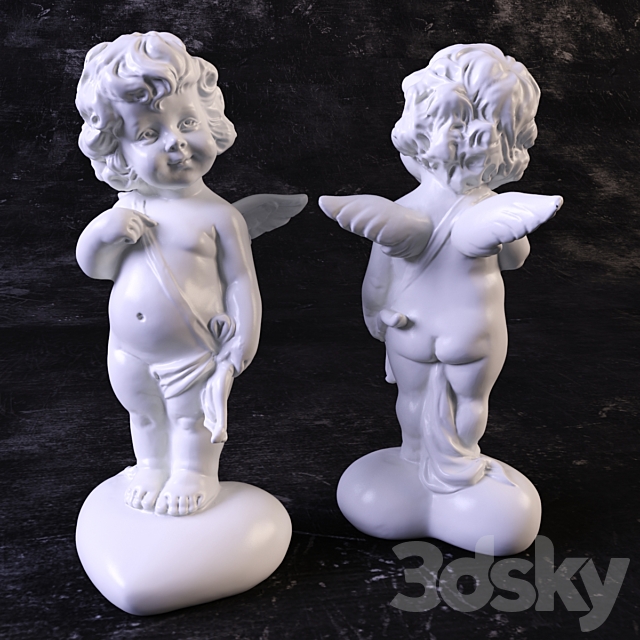 Figurine Angel Cupid -3 3ds Max - thumbnail 1