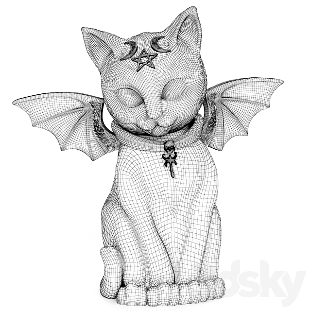 Figurine Black Cat 3DSMax File - thumbnail 5