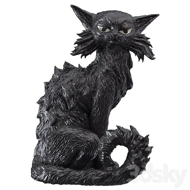 Figurine Cat Salem 3DS Max Model - thumbnail 1