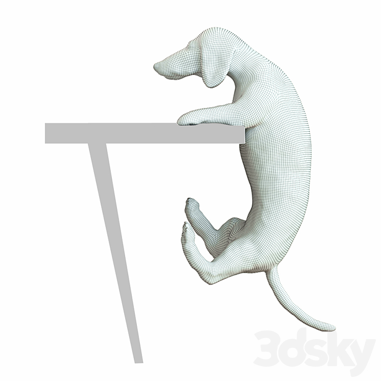 Figurine dachshund 3DS Max - thumbnail 2